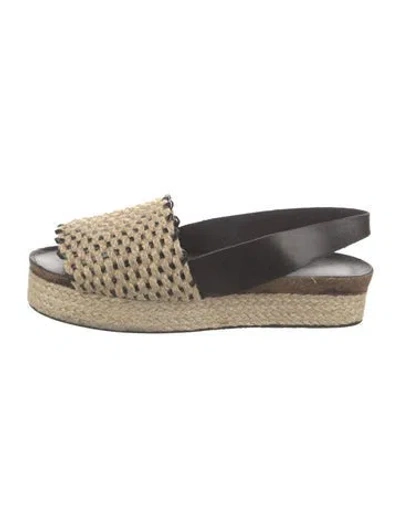 Pre-owned Hache Raffia Patterned Espadrilles