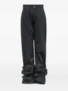 Hache Reverse Cotton Pants In Gray