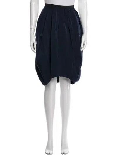 Pre-owned Hache Ruffle Embellishment Knee-length Skirt In Blue