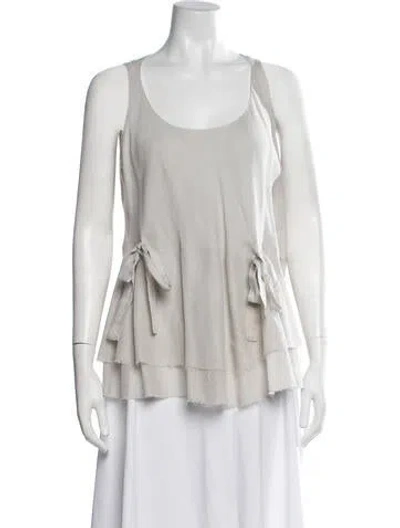 Pre-owned Hache Scoop Neck Sleeveless Top In Grey