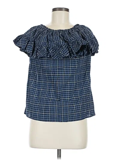 Pre-owned Hache Short Sleeve Blouse In Blue