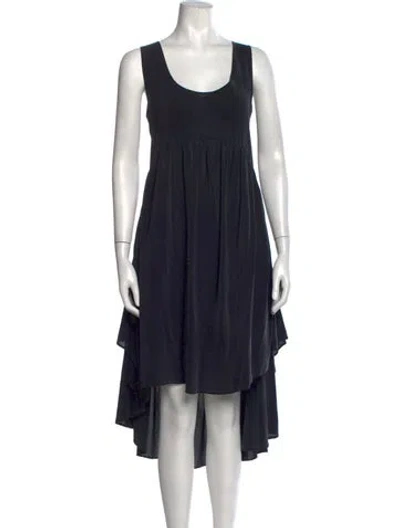 Pre-owned Hache Silk Midi Length Dress In Black