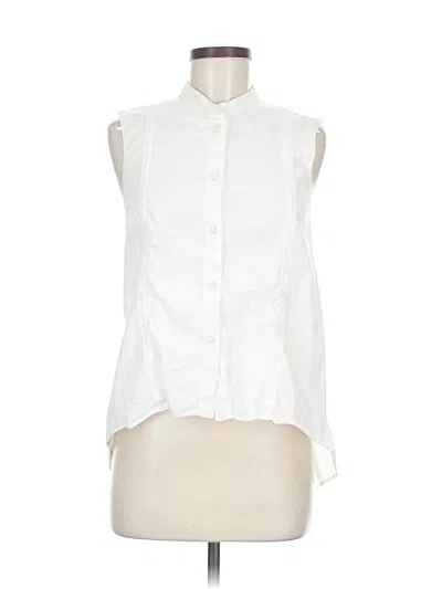 Pre-owned Hache Sleeveless Button Down Shirt In White