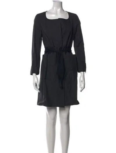 Pre-owned Hache Square Neckline Mini Dress In Black