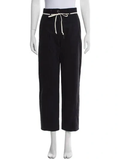 Pre-owned Hache Straight Leg Pants In Black