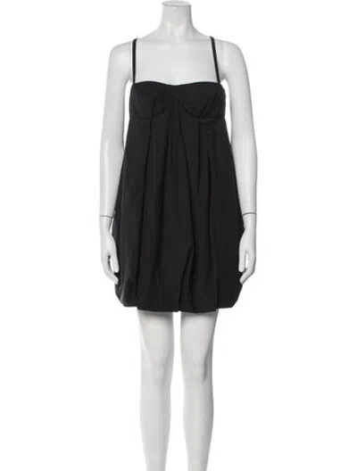 Pre-owned Hache Strapless Mini Dress In Black