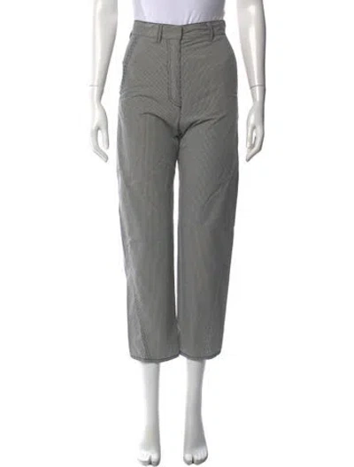 Pre-owned Hache Striped Straight Leg Pants In Grey