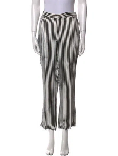 Pre-owned Hache Striped Straight Leg Pants W/ Tags In White