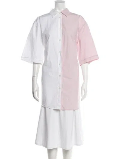 Pre-owned Hache Three-quarter Sleeve Tunic In Pink