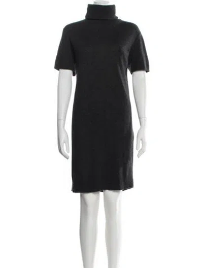 Pre-owned Hache Turtleneck Knee-length Dress In Green