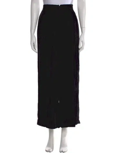 Pre-owned Hache Velvet Wide Leg Pants In Black