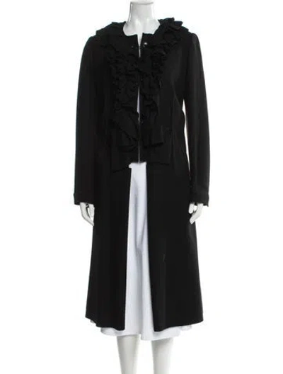 Pre-owned Hache Virgin Wool Coat In Black