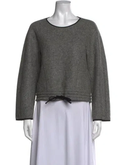 Pre-owned Hache Virgin Wool Crew Neck Sweater In Grey
