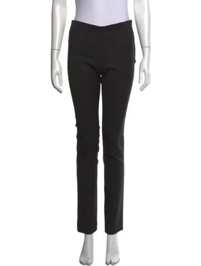 Pre-owned Hache Virgin Wool Straight Leg Pants In Black