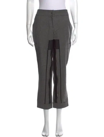 Pre-owned Hache Virgin Wool Straight Leg Pants W/ Tags In Black