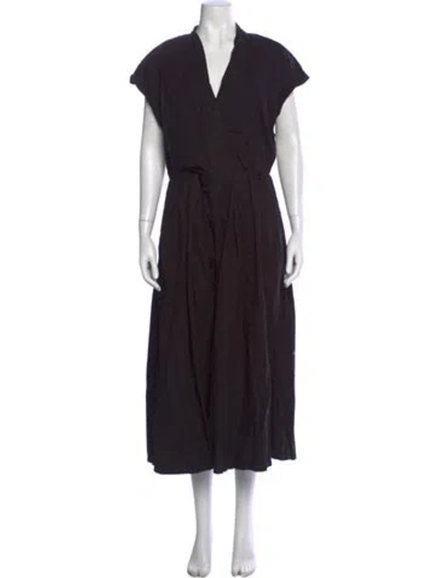 Pre-owned Hache V-neck Jumpsuit In Black