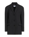 Hache Woman Blazer Black Size 8 Polyester, Virgin Wool, Elastane In Black
