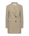 Hache Woman Suit Jacket Khaki Size 6 Cotton In Beige