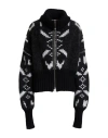 Hache Woman Cardigan Black Size 6 Wool, Cashmere, Polyamide, Mohair Wool In Black