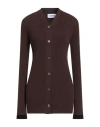 Hache Woman Cardigan Chocolate Brown Size 6 Wool In Purple