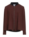 Hache Woman Jacket Chocolate Brown Size 8 Cotton In Brown
