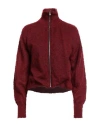 Hache Woman Jacket Red Size 6 Mohair Wool, Polyamide, Wool In Red