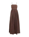 Hache Woman Maxi Dress Brown Size 8 Polyester, Polyamide In Brown