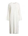 Hache Woman Maxi Dress Ivory Size 8 Cotton, Acrylic In Neutral