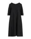 Hache Woman Midi Dress Black Size 8 Viscose, Polyamide, Elastane In Black