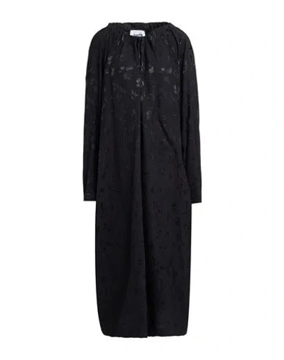 Hache Woman Midi Dress Black Size 8 Viscose, Polyester