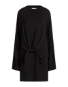 Hache Woman Midi Dress Black Size 8 Wool, Elastane In Black