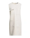 Hache Woman Mini Dress Ivory Size 6 Cotton In White