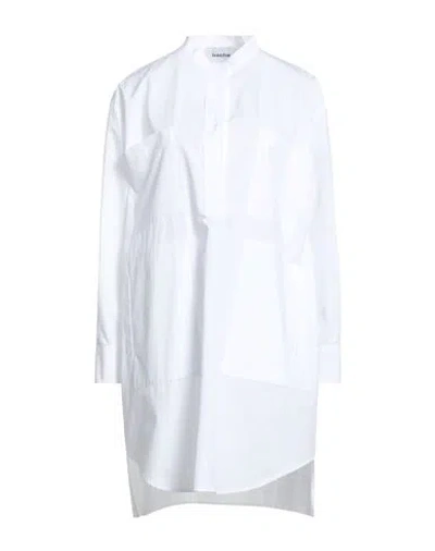 Hache Woman Mini Dress White Size 10 Cotton