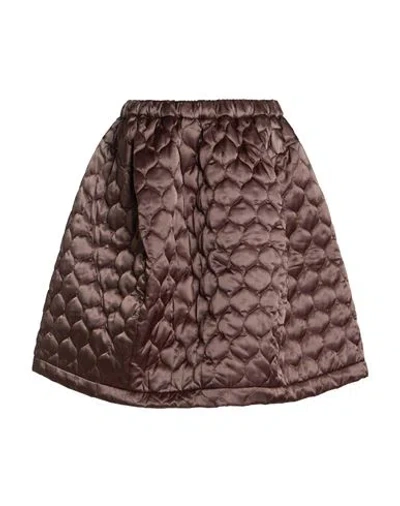 Hache Woman Mini Skirt Military Green Size 6 Polyamide