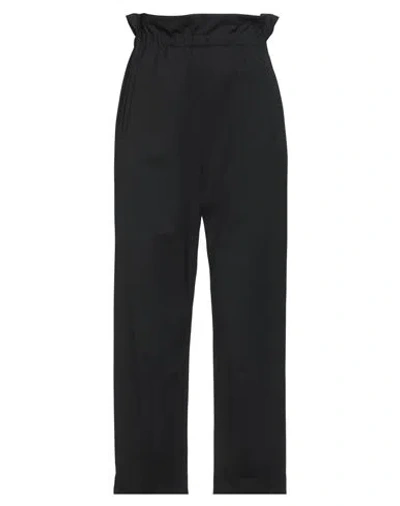 Hache Woman Pants Black Size 2 Polyester, Virgin Wool, Elastane