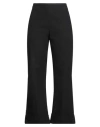 Hache Woman Pants Black Size 8 Cotton, Elastane In Black