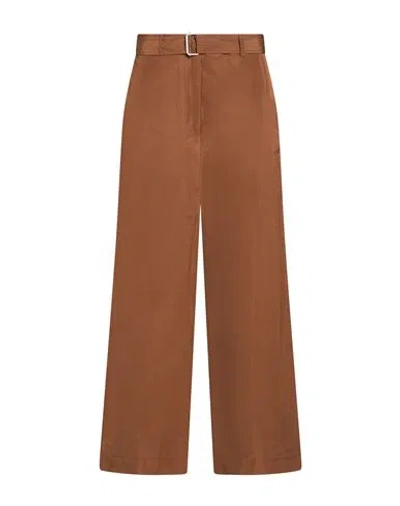 Hache Woman Pants Brown Size 6 Cotton, Polyester