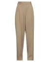 Hache Woman Pants Camel Size 8 Polyester, Virgin Wool, Cotton In Neutral