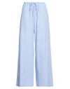 Hache Woman Pants Lilac Size 10 Cotton In Blue
