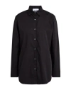 Hache Woman Shirt Black Size 6 Cotton In Black