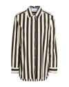 Hache Woman Shirt Black Size 8 Cotton In Black