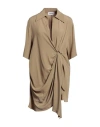Hache Woman Top Military Green Size 6 Acetate, Silk