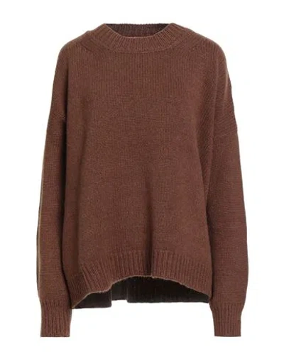 Hache Woman Sweater Chocolate Brown Size 6 Wool, Cashmere