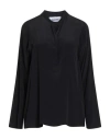 Hache Woman Top Black Size 10 Acetate, Silk