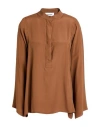 Hache Woman Top Brown Size 10 Acetate, Silk In Brown