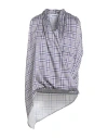 Hache Woman Top Dark Purple Size 8 Polyester In Gray