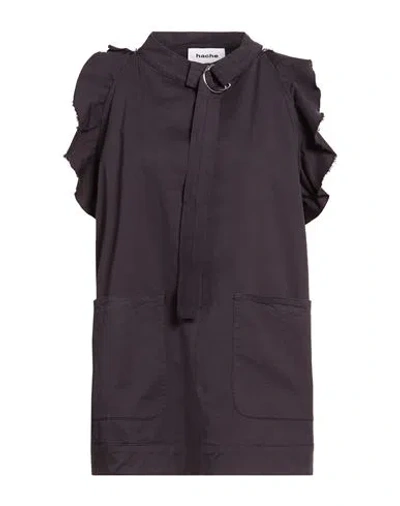 Hache Woman Top Midnight Blue Size 6 Cotton, Elastane In Purple