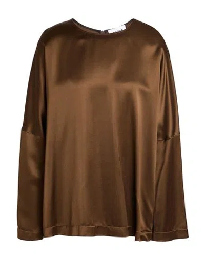 Hache Woman Top Military Green Size 4 Viscose In Brown