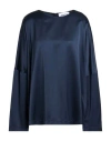 Hache Woman Top Navy Size 6 Viscose In Blue