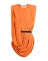 Hache Woman Top Orange Size 6 Acetate, Silk In Orange